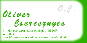 oliver cseresznyes business card